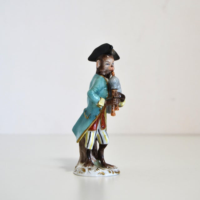 Porcelain Figurine from the Series Monkey Band from Volkstedt Manufactory, Germany, 1940s For Sale - Image 9 of 9