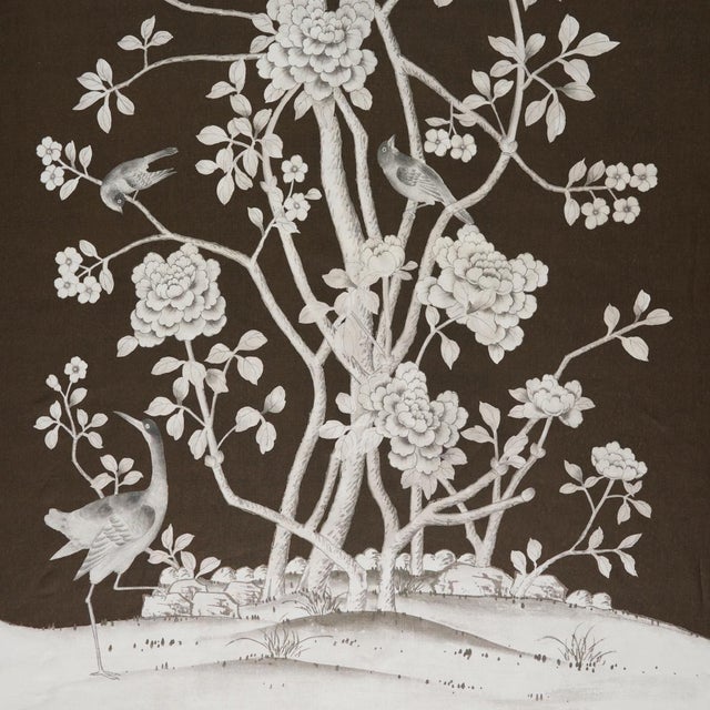 Contemporary SAMPLE - Schumacher X Mary McDonald Chinois Palais Fabric In Chocolate For Sale - Image 3 of 6