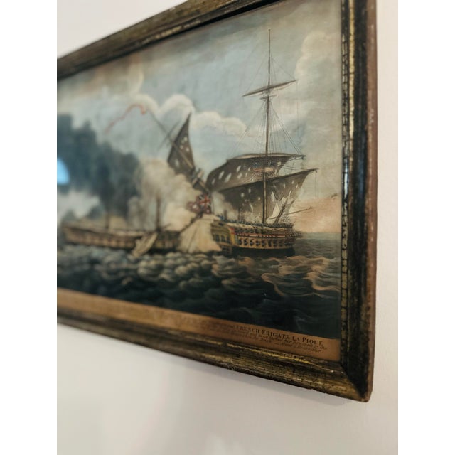 Paper Antique Maritime Print, Framed For Sale - Image 7 of 8