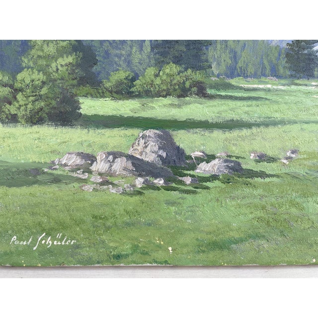 Paul Schuler, Croda Rossa d'Ampezzo, 1920s, Oil Painting on Canvas, Framed For Sale - Image 4 of 18