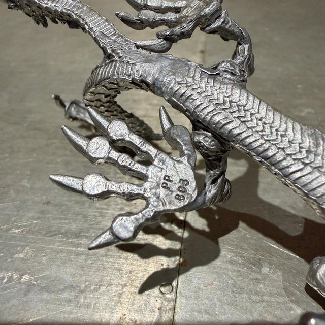 Vintage 1986 Ral Partha Pewter 2-Headed Guardian Dragon Miniature For Sale - Image 16 of 16