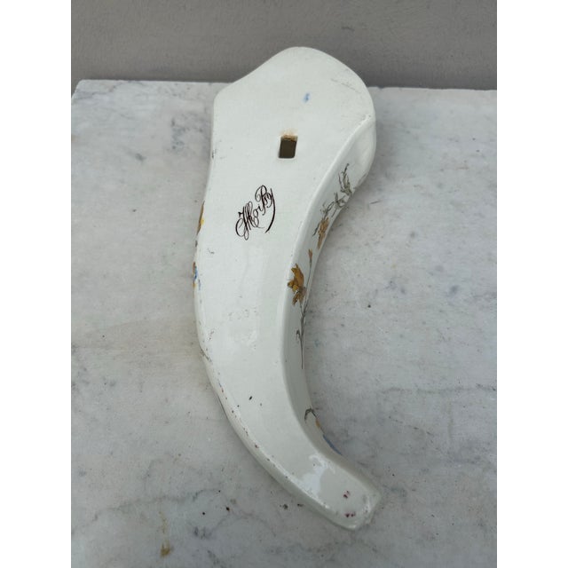 Late 19th Century 19th Century French Wall Pocket Faience Windmill Choisy Le Roi For Sale - Image 5 of 5