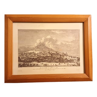 Louis Despréz, The Castle and the City of Catania, Etching For Sale