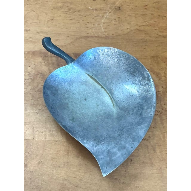Mid 20th Century Vintage Decorative Leaf Metal Bowl For Sale - Image 5 of 12
