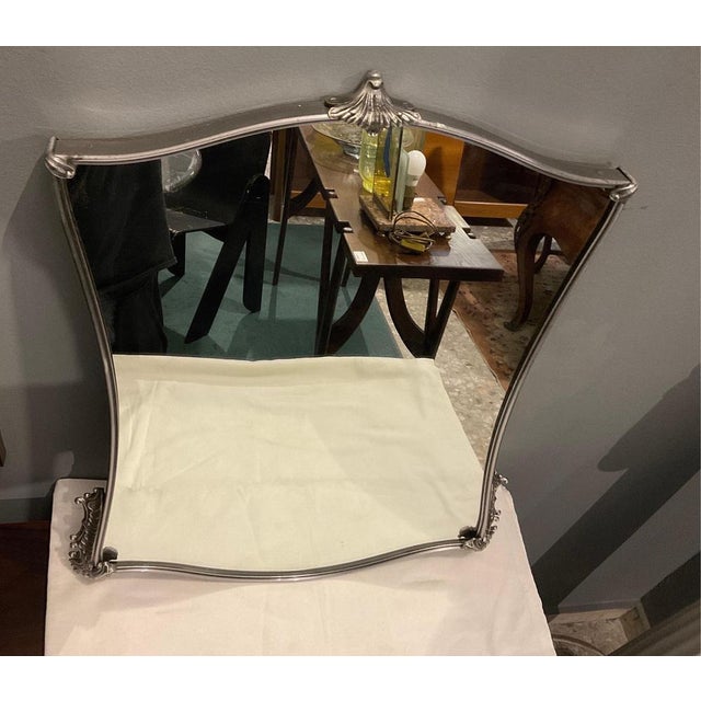 1970s Mirror in Nickel, Italy, 1970 For Sale - Image 5 of 14