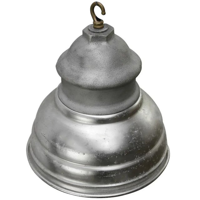 Holophane Vintage Industrial Pendant Lamp from Holophane Paris For Sale - Image 4 of 6