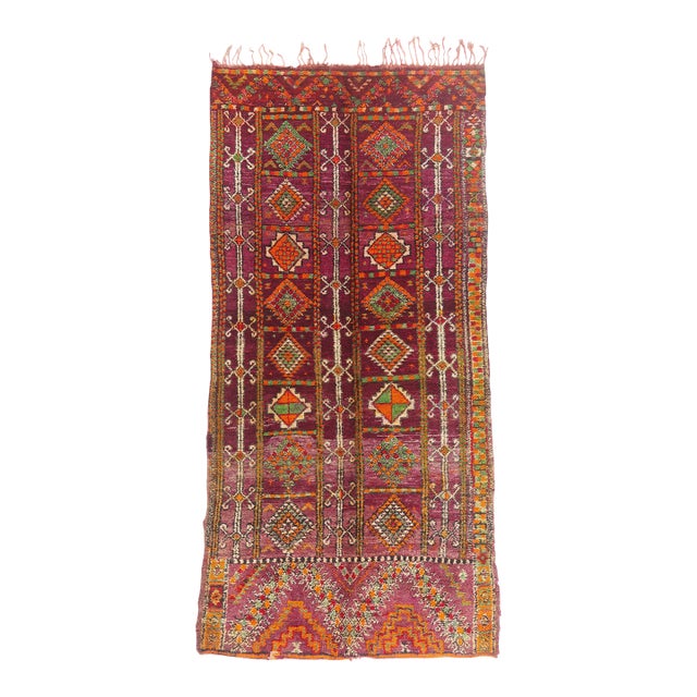Vintage Beni M'Guild Moroccan Rug, 05'07 X 11'09 For Sale