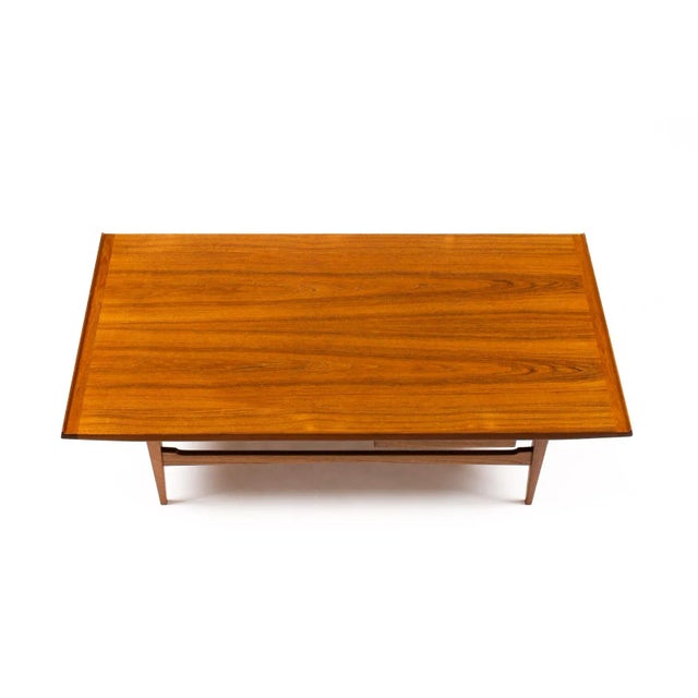 1960s Danish Modern Mid Century Rectangular Large Teak Coffee Table