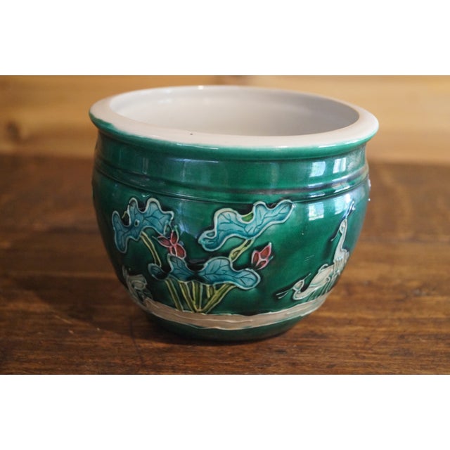 18th Century Yongzheng Chinese Green Glazed Pots - A Pair For Sale In San Antonio - Image 6 of 13