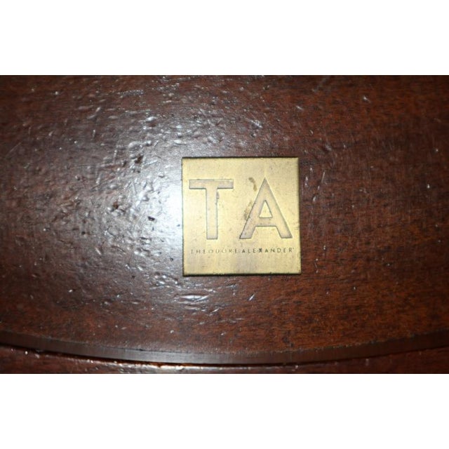 Pair of Theodore Alexander Burl Inlaid Metal Mount Occasional End Tables For Sale - Image 11 of 15