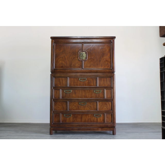 Mid Century Walnut Highboy Chest of Drawers For Sale - Image 10 of 10