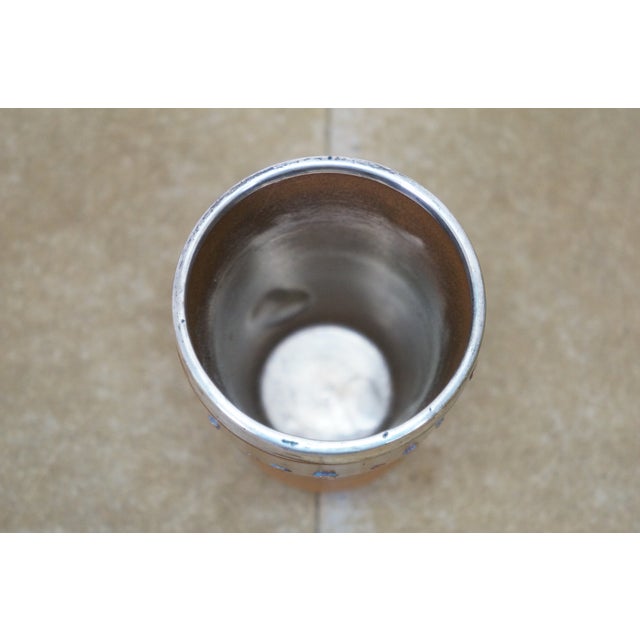 Antique Doulton Lambeth Sterling Silver Silicone Copper Beaker Shot Glass 4" For Sale - Image 6 of 11