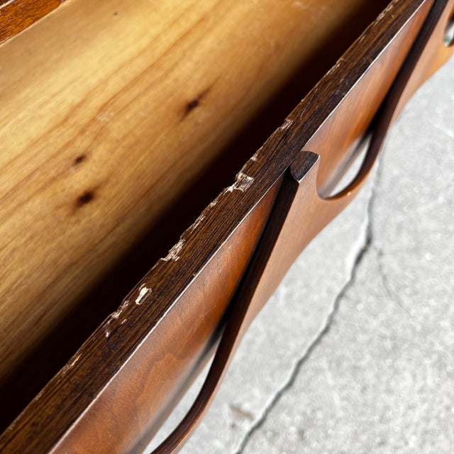 Wood Broyhill Brasilia Highboy Dresser Midcentury For Sale - Image 7 of 12