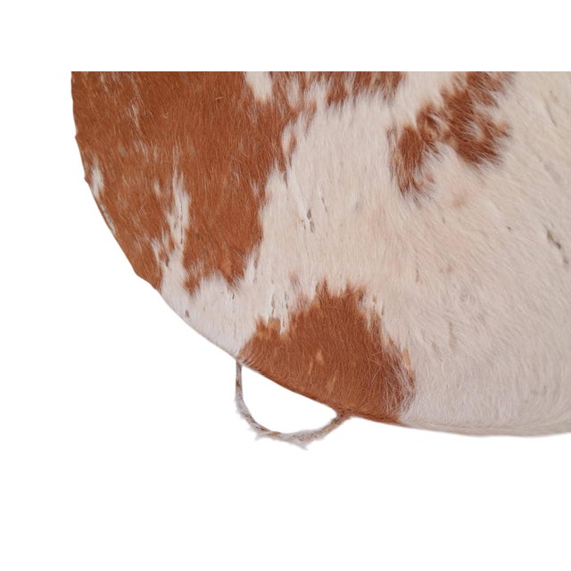 Brown Vintage African Drum Coffee Table Cowhide Table Glass Top Large, 1960s For Sale - Image 8 of 17