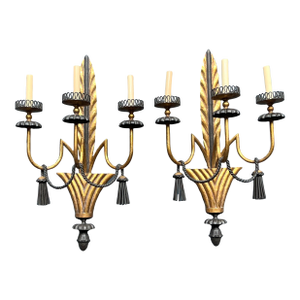 Vintage Regency Gilt Swag Sconce - A Pair