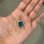 Contemporary 14k Yellow Gold 9.95ct Octagon Emerald and 1.25ct Diamond Halo Enhancer Pendant For Sale - Image 3 of 16