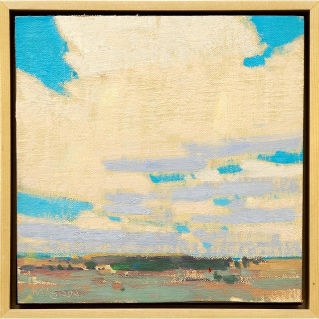 Contemporary Southern Colorado Skies by Michael Magrin | Oil on linen mounted on panel Sky with clouds over landscape For Sale - Image 3 of 5
