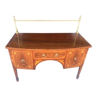 19th C. Inlaid English Sideboard For Sale