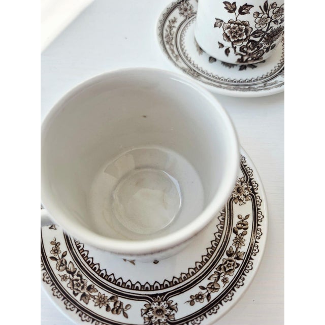 Vintage Coffee Cups and Saucers from Wood & Sons, 1960s, Set of 6 For Sale - Image 4 of 8