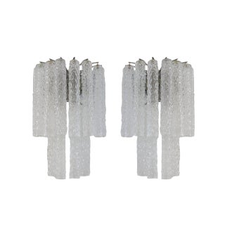 Italian Murano Glass Sconces from Venini, 1960s, Set of 2 For Sale