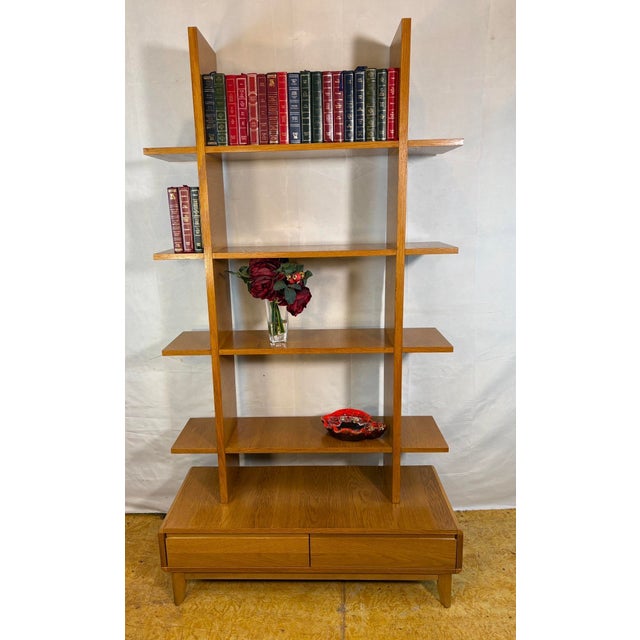 Mid-Century Modern Scandinavian Syle Teak Shelving Unit, 1990s For Sale - Image 11 of 12