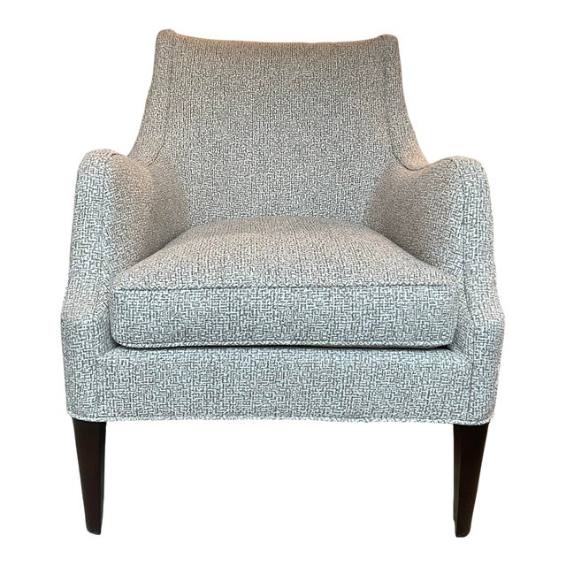 Hickory Chair Modern Gray and Beige Abstract Lounge Chair For Sale