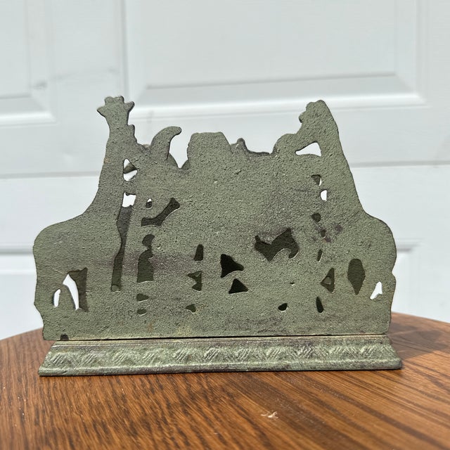 African Cast Iron African Animal Letter Organizer For Sale - Image 3 of 8