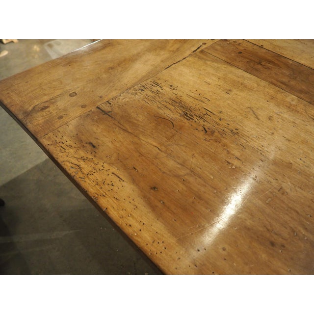 Elegant Circa 1850 French Dining Table in Solid Walnut For Sale - Image 14 of 18