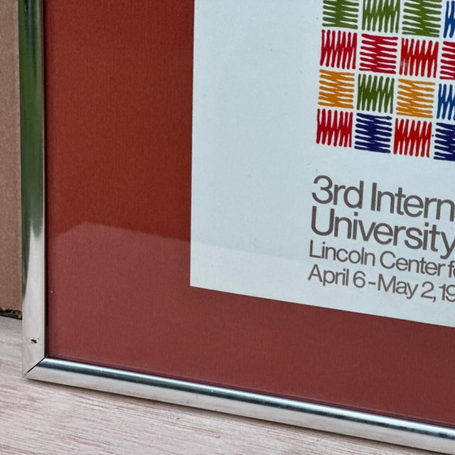 1972 Larry Zox 3rd International University Choral Festival Lincoln Center for the Performing Arts Poster For Sale In Philadelphia - Image 6 of 10