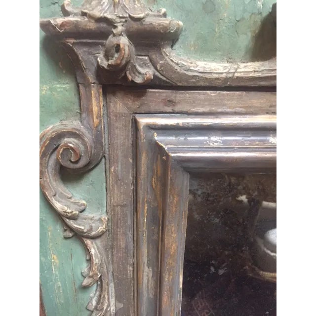 Late 18th Century Late 18th Century Italian Green & Gold Mirror For Sale - Image 5 of 12