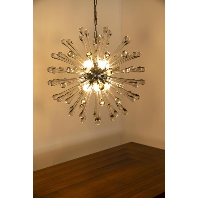 Sputnik Murano Glass Drops Chandelier, Italy, 1960s For Sale - Image 11 of 16