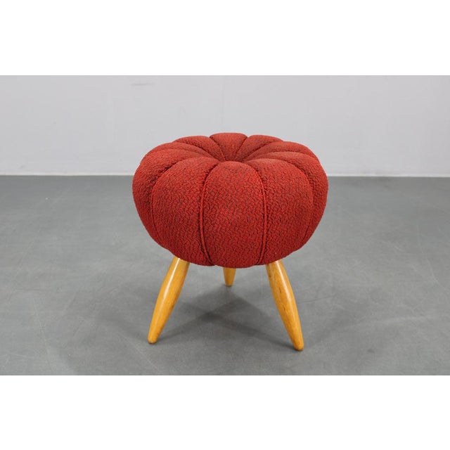 Wood Tabouret or Pouf, Former Czechoslovakia, 1950s For Sale - Image 7 of 10