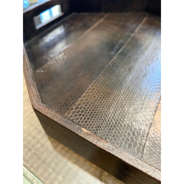 Brown Authentic Snakeskin Tray For Sale - Image 8 of 12