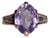 The Bickville: Ladies Victorian Rose Gold Cocktail Ring Set With Amethyst For Sale