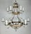 Monumental Two-Tiered 12-Light Silvered Chandelier W/ Crown For Sale - Image 9 of 9