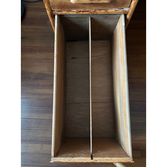 Rare Antique Oak S-Curve Roll Top Desk by Myrtle Desk With Vintage Pioneer Manufacturing Oak Desk Chair For Sale - Image 10 of 18