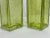 Mid 20th Century Art Glass MCM Pale Yellow Green Crackle Glass Rectangular 10" Vintage Vases-Pair For Sale - Image 5 of 9