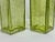 Mid 20th Century Mid 20th Century Art Glass Pale Yellow Green Crackle Glass Rectangular Vases - a Pair For Sale - Image 5 of 9