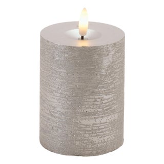 Metallic FIA Wick LED Candle (Set of 2) For Sale