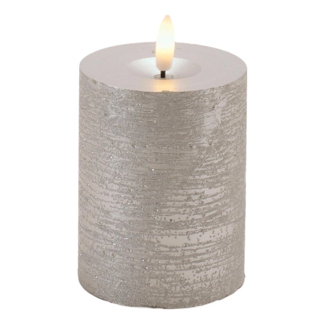 Metallic FIA Wick LED Candle (Set of 2) For Sale