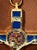 Contemporary 1990s Blessed Vatican Gift: Blue Saint Benedict 7.5” Crucifix For Sale - Image 3 of 7