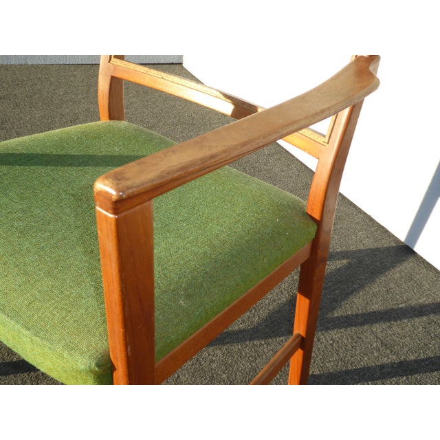 Vintage Mid Century Skaraborgs Mobelindustri Green Accent Chair For Sale - Image 11 of 12