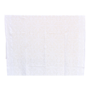 Tulip Star White Cotton Boho Applique Bedcover