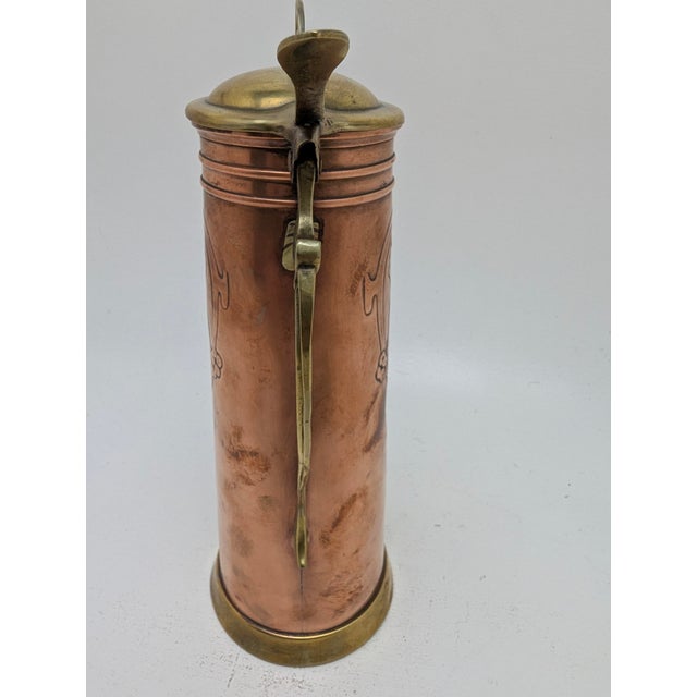 Gold Classic Art Nouveau Serving Jug in Copper and Brass, Germany, 1900 For Sale - Image 8 of 11