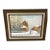 Vintage Oil Painting 1976Winter Village Scene Signed Preski Framed Original Art For Sale