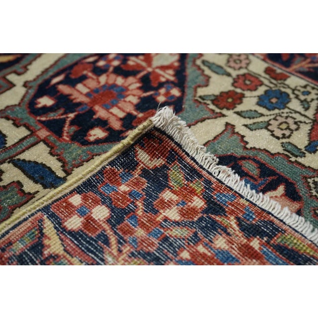Antique Sarouk Rug 3'3'' x 4'11'' For Sale - Image 9 of 10
