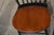 Hitchcock Pair of Mid 20th Century Hitchcock Black W/ Brown Seat Gold Stenciled Fruits Harvest Dining Chairs For Sale - Image 4 of 15