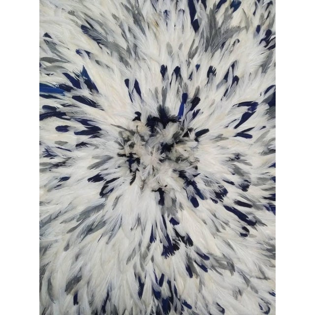 Juju Hat Speckled White Gray and Navy Blue of 31" - 80 Cm For Sale In Washington DC - Image 6 of 6