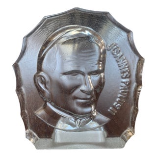 Image of John Paul Ii in Crystal Glass, 1979 For Sale