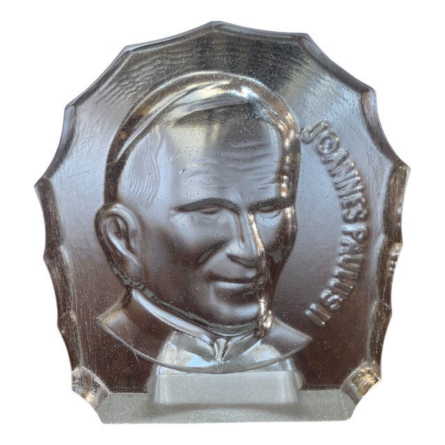Image of John Paul Ii in Crystal Glass, 1979 For Sale